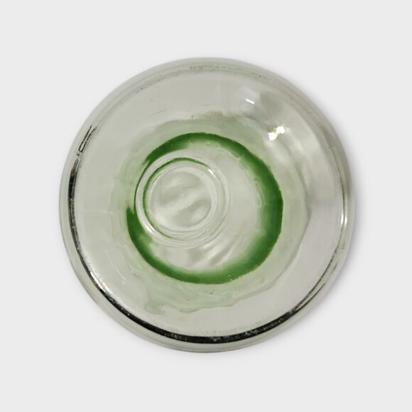 Vintage Art Deco Uranium Vaseline Green Depression Glass Vase Scalloped Rim 10" - Picture 7 of 8